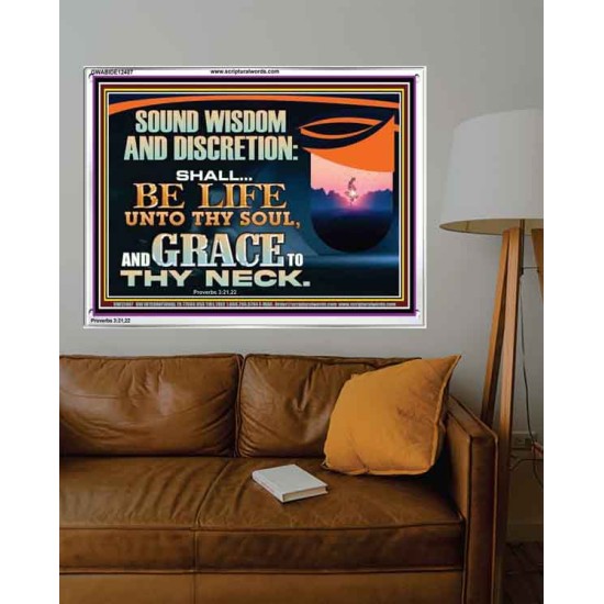 SOUND WISDOM AND DISCRETION SHALL BE LIFE UNTO THY SOUL  Children Room Wall Acrylic Frame  GWABIDE12407  