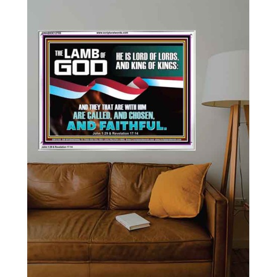 THE LAMB OF GOD LORD OF LORD AND KING OF KINGS  Scriptural Verse Acrylic Frame   GWABIDE12705  