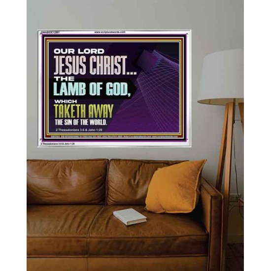 THE LAMB OF GOD WHICH TAKETH AWAY THE SIN OF THE WORLD  Children Room Wall Acrylic Frame  GWABIDE12991  