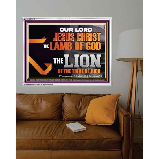 THE LION OF THE TRIBE OF JUDA CHRIST JESUS  Ultimate Inspirational Wall Art Acrylic Frame  GWABIDE12993  