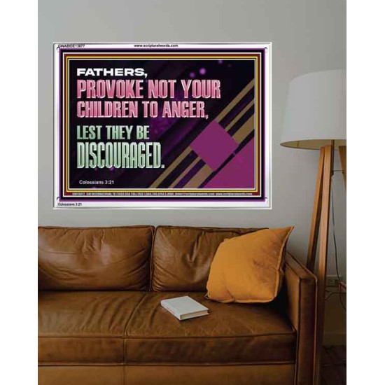 FATHER PROVOKE NOT YOUR CHILDREN TO ANGER  Unique Power Bible Acrylic Frame  GWABIDE13077  