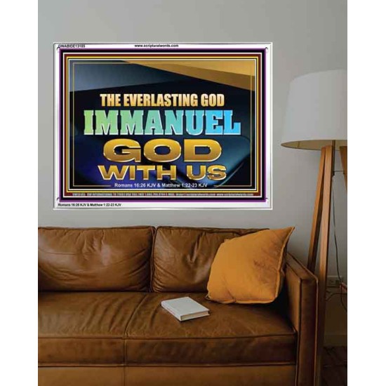 EVERLASTING GOD IMMANUEL..GOD WITH US  Contemporary Christian Wall Art Acrylic Frame  GWABIDE13105  