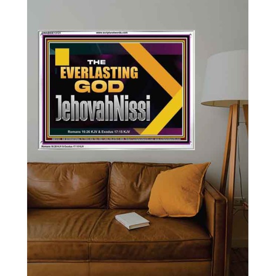 THE EVERLASTING GOD JEHOVAHNISSI  Contemporary Christian Art Acrylic Frame  GWABIDE13131  