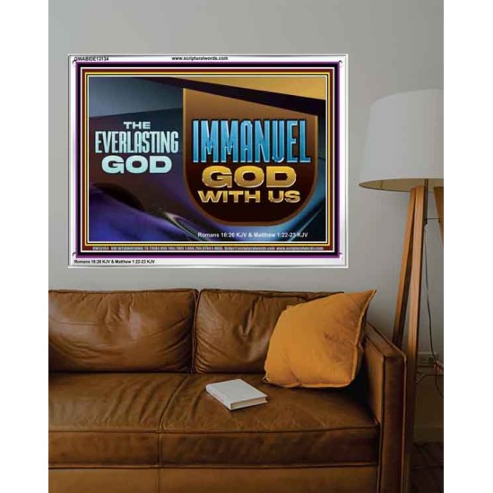 THE EVERLASTING GOD IMMANUEL..GOD WITH US  Contemporary Christian Wall Art Acrylic Frame  GWABIDE13134  