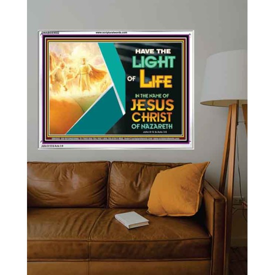 THE LIGHT OF LIFE OUR LORD JESUS CHRIST  Righteous Living Christian Acrylic Frame  GWABIDE9552  