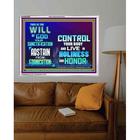 THE WILL OF GOD SANCTIFICATION HOLINESS AND RIGHTEOUSNESS  Church Acrylic Frame  GWABIDE9588  