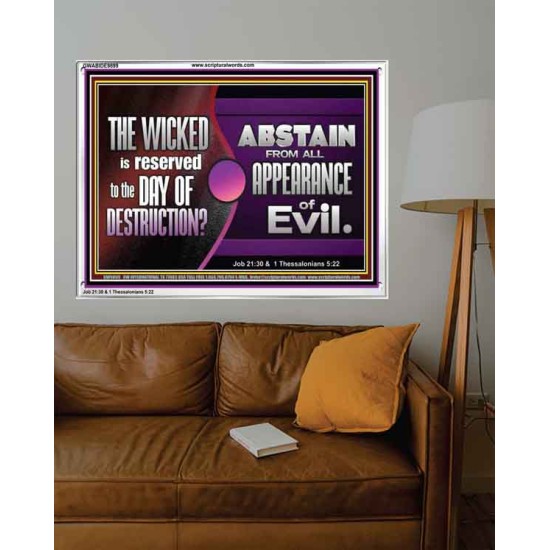 THE WICKED RESERVED FOR DAY OF DESTRUCTION  Acrylic Frame Scripture Décor  GWABIDE9899  