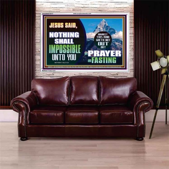 WITH GOD NOTHING SHALL BE IMPOSSIBLE  Modern Wall Art  GWABIDE10111  