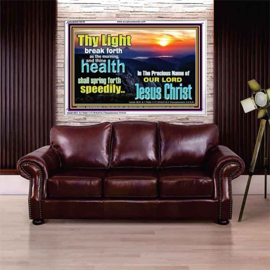 THY HEALTH WILL SPRING FORTH SPEEDILY  Custom Inspiration Scriptural Art Acrylic Frame  GWABIDE10319  