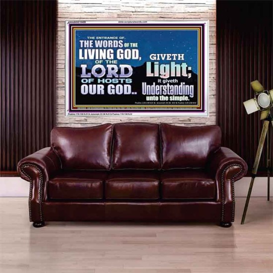 THE WORDS OF LIVING GOD GIVETH LIGHT  Unique Power Bible Acrylic Frame  GWABIDE10409  