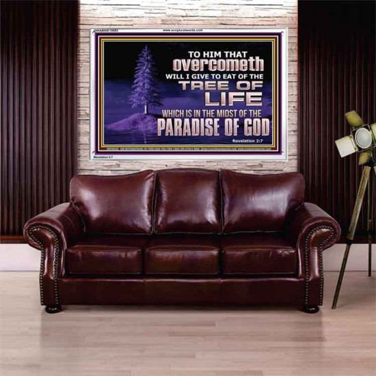 HE THAT OVERCOMETH  Bible Verse Acrylic Frame  GWABIDE10583  