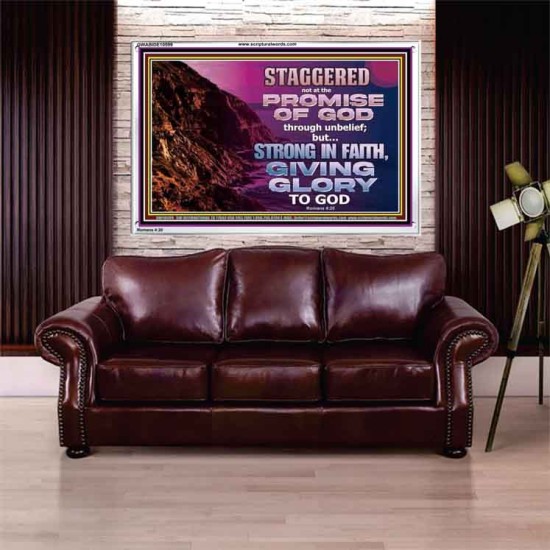 STAGGERED NOT AT THE PROMISE OF GOD  Custom Wall Art  GWABIDE10599  
