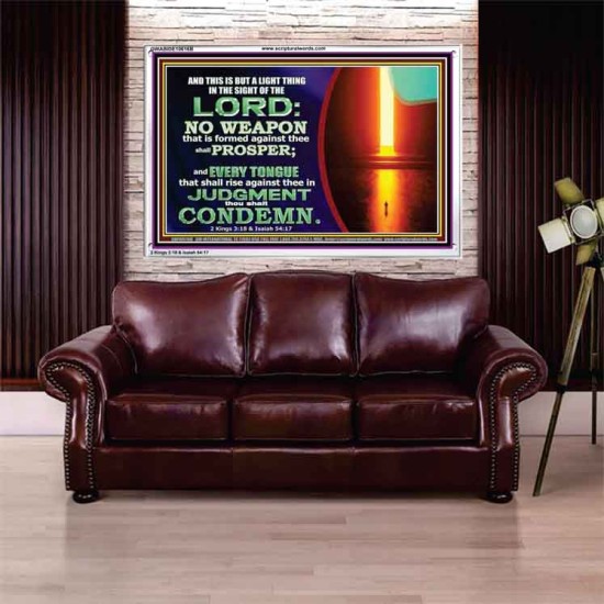 CONDEMN EVERY TONGUE THAT RISES AGAINST YOU IN JUDGEMENT  Custom Inspiration Scriptural Art Acrylic Frame  GWABIDE10616B  