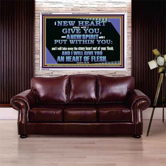 I WILL GIVE YOU A NEW HEART AND NEW SPIRIT  Bible Verse Wall Art  GWABIDE10633  