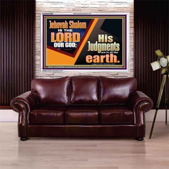 JEHOVAH SHALOM IS THE LORD OUR GOD  Ultimate Inspirational Wall Art Acrylic Frame  GWABIDE10662  