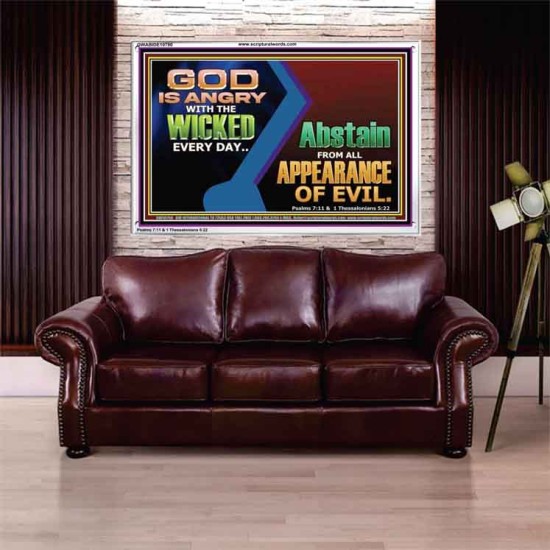 GOD IS ANGRY WITH THE WICKED EVERY DAY  Biblical Paintings Acrylic Frame  GWABIDE10790  