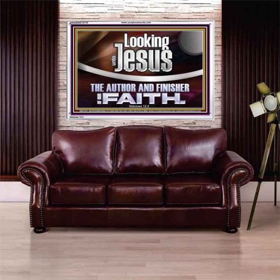 LOOKING UNTO JESUS THE AUTHOR AND FINISHER OF OUR FAITH  Modern Wall Art  GWABIDE12114  