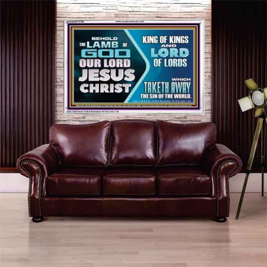 THE LAMB OF GOD OUR LORD JESUS CHRIST  Acrylic Frame Scripture   GWABIDE12706  