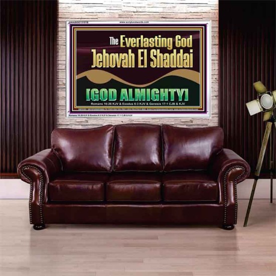 EVERLASTING GOD JEHOVAH EL SHADDAI GOD ALMIGHTY   Scripture Art Portrait  GWABIDE13101B  