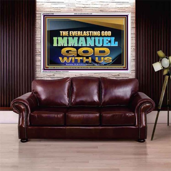 EVERLASTING GOD IMMANUEL..GOD WITH US  Contemporary Christian Wall Art Acrylic Frame  GWABIDE13105  