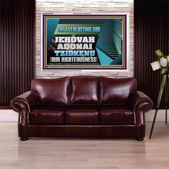THE EVERLASTING GOD JEHOVAH ADONAI TZIDKENU OUR RIGHTEOUSNESS  Contemporary Christian Paintings Acrylic Frame  GWABIDE13132  
