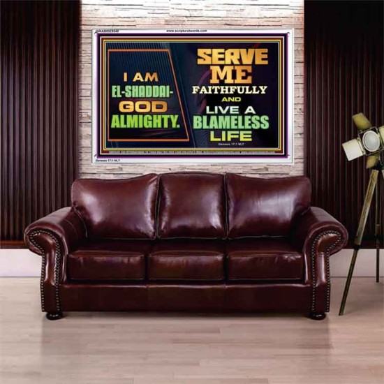 EL SHADDAI GOD ALMIGHTY  Unique Scriptural Acrylic Frame  GWABIDE9540  