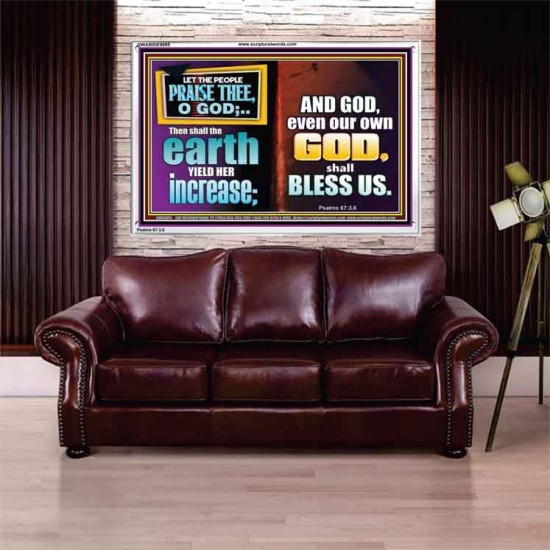 THE EARTH SHALL YIELD HER INCREASE FOR YOU  Inspirational Bible Verses Acrylic Frame  GWABIDE9895  