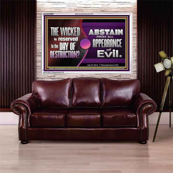 THE WICKED RESERVED FOR DAY OF DESTRUCTION  Acrylic Frame Scripture Décor  GWABIDE9899  