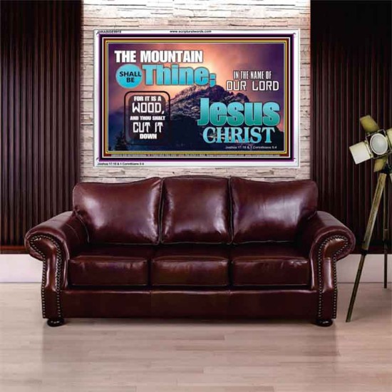 IN JESUS CHRIST MIGHTY NAME MOUNTAIN SHALL BE THINE  Hallway Wall Acrylic Frame  GWABIDE9910  