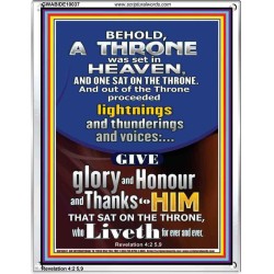 LIGHTNINGS AND THUNDERINGS AND VOICES  Scripture Art Portrait  GWABIDE10037  "16X24"