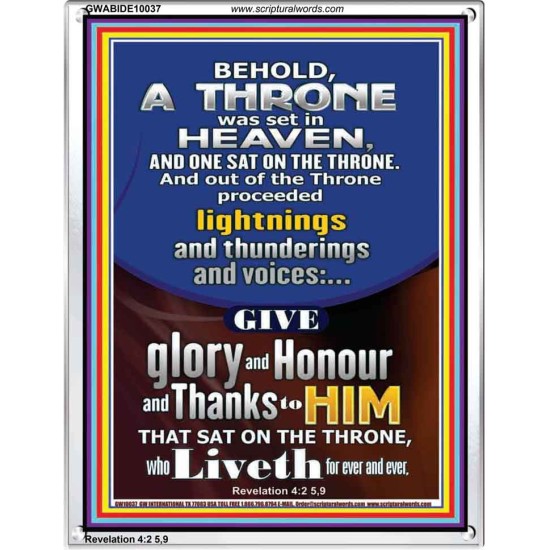 LIGHTNINGS AND THUNDERINGS AND VOICES  Scripture Art Portrait  GWABIDE10037  