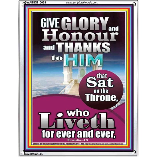 GIVE GLORY AND HONOUR TO JEHOVAH EL SHADDAI  Biblical Art Portrait  GWABIDE10038  