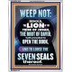 WEEP NOT THE LION OF THE TRIBE OF JUDAH HAS PREVAILED  Large Portrait  GWABIDE10040  