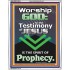 TESTIMONY OF JESUS IS THE SPIRIT OF PROPHECY  Kitchen Wall Décor  GWABIDE10046  "16X24"