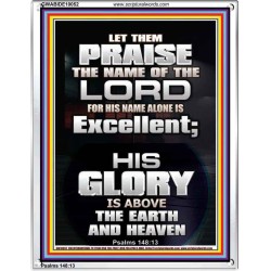 LET THEM PRAISE THE NAME OF THE LORD  Bathroom Wall Art Picture  GWABIDE10052  "16X24"