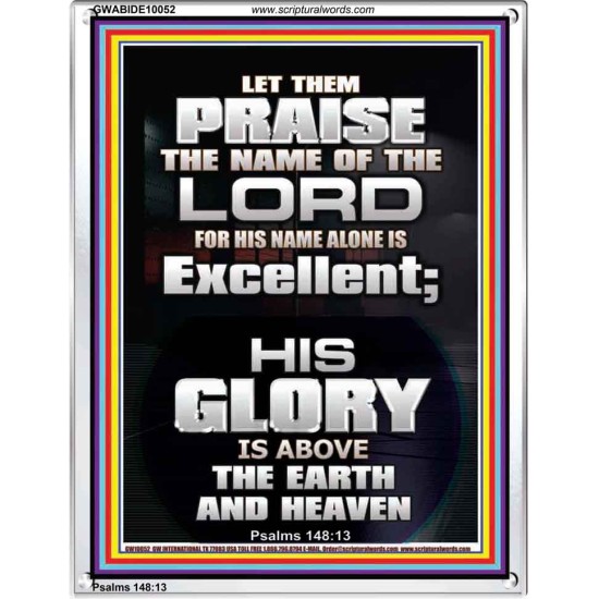 LET THEM PRAISE THE NAME OF THE LORD  Bathroom Wall Art Picture  GWABIDE10052  