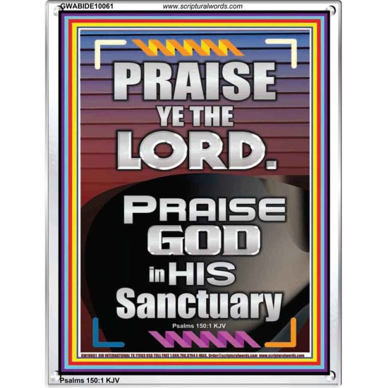 PRAISE GOD IN HIS SANCTUARY  Art & Wall Décor  GWABIDE10061  