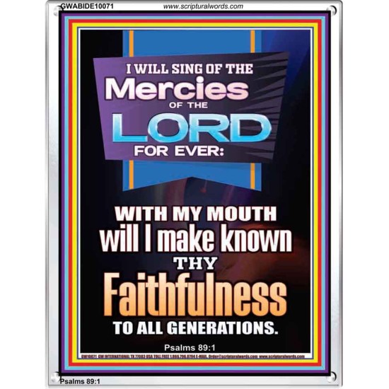 SING OF THE MERCY OF THE LORD  Décor Art Work  GWABIDE10071  