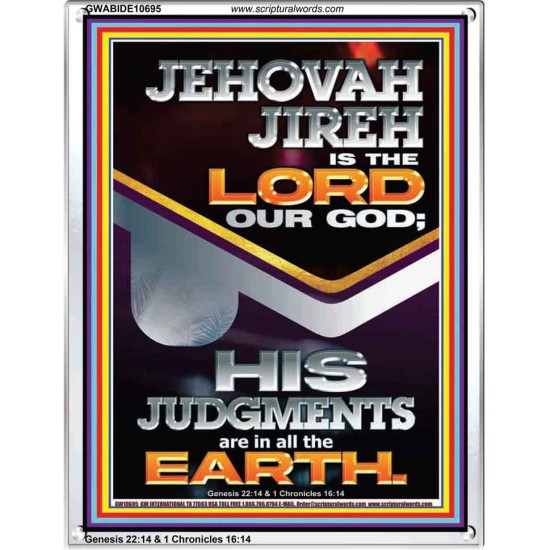 JEHOVAH JIREH IS THE LORD OUR GOD  Contemporary Christian Wall Art Portrait  GWABIDE10695  