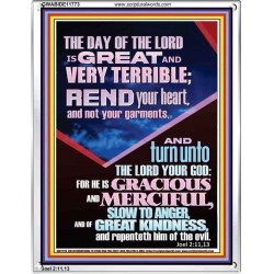 REND YOUR HEART AND NOT YOUR GARMENTS  Contemporary Christian Wall Art Portrait  GWABIDE11773  "16X24"