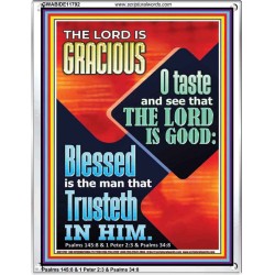 THE LORD IS GRACIOUS AND EXTRA ORDINARILY GOOD TRUST HIM  Biblical Paintings  GWABIDE11792  