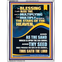 IN BLESSING I WILL BLESS THEE  Modern Wall Art  GWABIDE11816  "16X24"