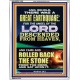 THE ANGEL OF THE LORD DESCENDED FROM HEAVEN AND ROLLED BACK THE STONE FROM THE DOOR  Custom Wall Scripture Art  GWABIDE11826  