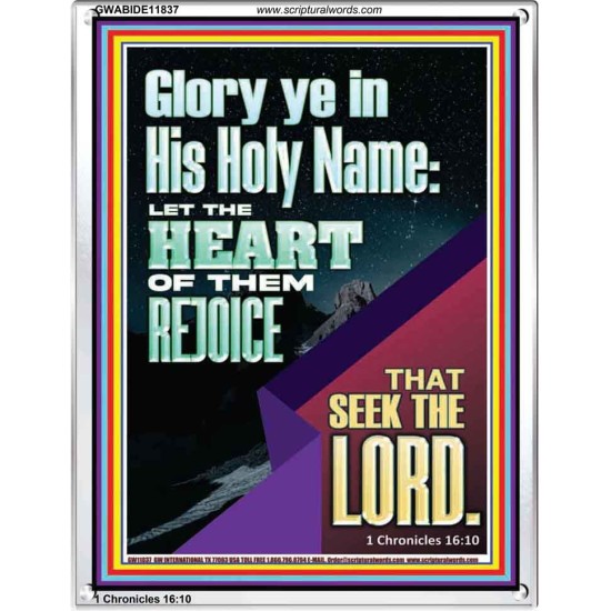 THE HEART OF THEM THAT SEEK THE LORD  Unique Scriptural ArtWork  GWABIDE11837  