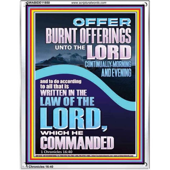 OFFER BURNT OFFERINGS UNTO THE LORD  Custom Inspiration Bible Verse Portrait  GWABIDE11850  