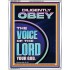 DILIGENTLY OBEY THE VOICE OF THE LORD OUR GOD  Unique Power Bible Portrait  GWABIDE11901  "16X24"