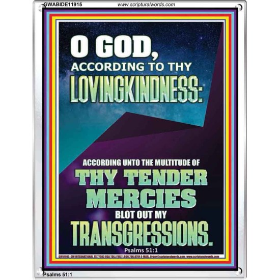 IN THE MULTITUDE OF THY TENDER MERCIES BLOT OUT MY TRANSGRESSIONS  Children Room  GWABIDE11915  