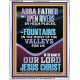ABBA FATHER WILL OPEN RIVERS FOR US IN HIGH PLACES  Sanctuary Wall Portrait  GWABIDE11943  
