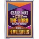 CEASE NOT TO CRY UNTO THE LORD   Unique Power Bible Portrait  GWABIDE11964  