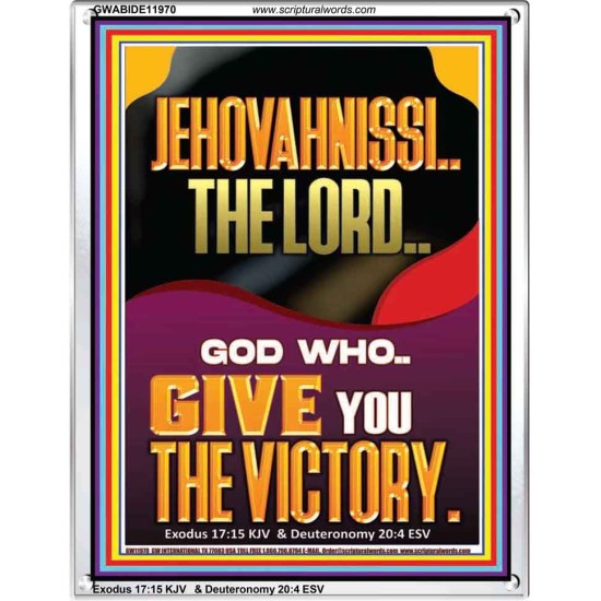 JEHOVAH NISSI THE LORD WHO GIVE YOU VICTORY  Bible Verses Art Prints  GWABIDE11970  